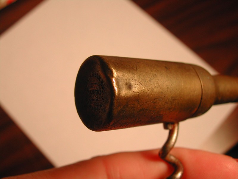 Williamson Brass Beer Bottle Barrel Corkscrew