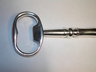 Large English Silverplate Skeleton Key Corkscrew 1951