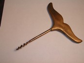 Old Brass Whale Tail Corkscrew Maine