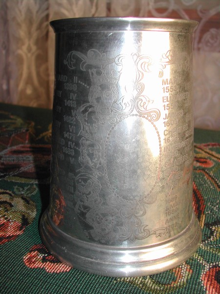 Pewter Ale Mug English Monarchy c.1950's