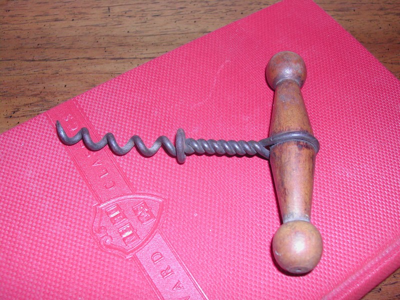 Barbell Handle Wood Corkscrew