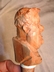 Grinning Hand Carved Wood Monk Bust  Bottle Stopper