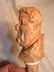 Grinning Hand Carved Wood Monk Bust  Bottle Stopper