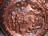 Large Vintage New England Copperplate Wall Plaque Taunton, Mass.