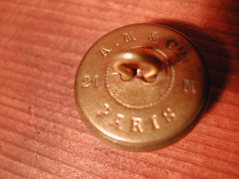 Vintage French Brass Buttons (set of five)