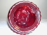 Anchor Hocking Royal Ruby Hoover Vase - Birds & Dogwood