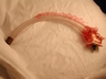 Cranberry Art Glass Fish/Dragon Fixture