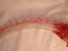 Cranberry Art Glass Fish/Dragon Fixture