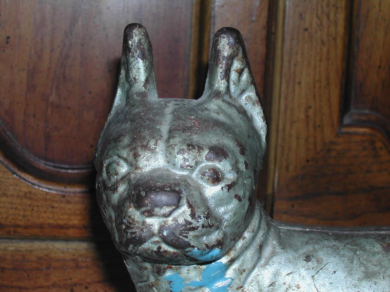Wonderful Vintage Cast Iron Boston Terrier Door Stop