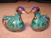 Lovely Cloisonne Duck Trinket Dishes