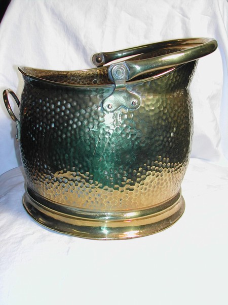 Vintage English Brass Coal Scuttle