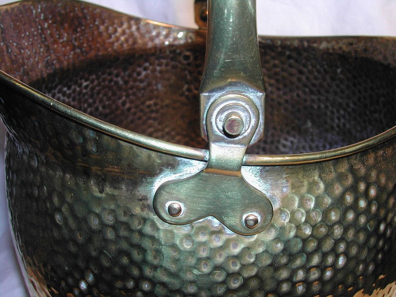 Vintage English Brass Coal Scuttle