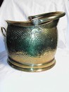 Vintage English Brass Coal Scuttle