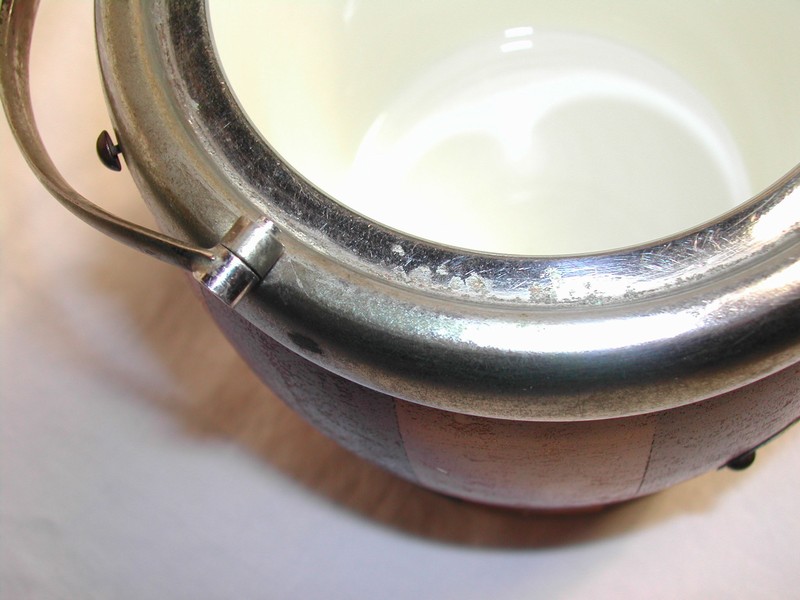 Vintage Two-tone English Wood Biscuit Barrel