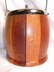 Vintage Two-tone English Wood Biscuit Barrel