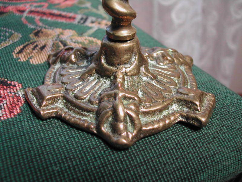 Vintage Petite Classical Style Brass Barley Twist Candlesticks