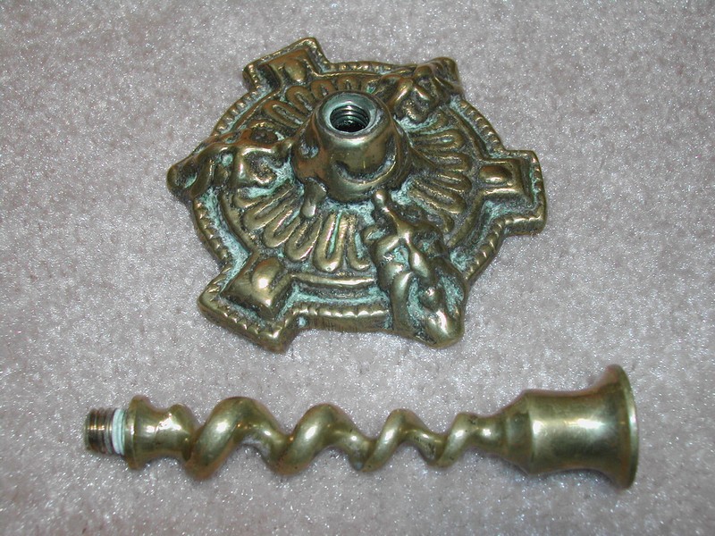 Vintage Petite Classical Style Brass Barley Twist Candlesticks
