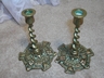 Vintage Petite Classical Style Brass Barley Twist Candlesticks