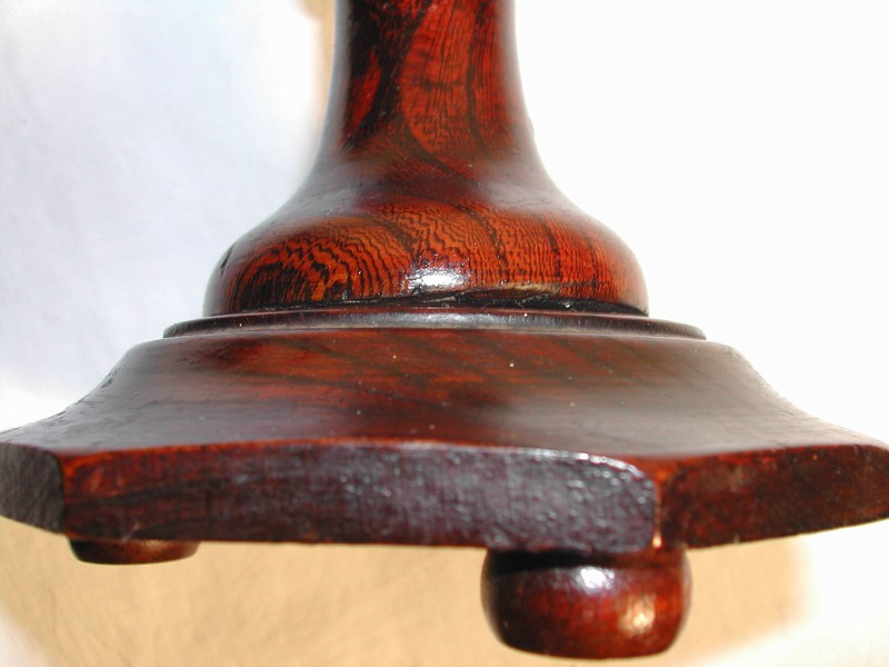 Vintage Tall Turned Treen Candlesticks