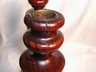 Vintage Tall Turned Treen Candlesticks