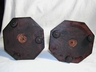 Vintage Tall Turned Treen Candlesticks