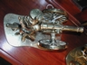 Vintage English Brass Field Gun & Soldier