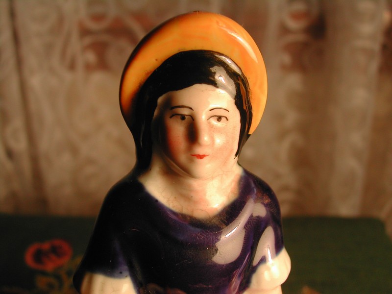 Staffordshire Style Maiden With Her Sheep, England