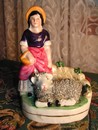 Staffordshire Style Maiden With Her Sheep, England