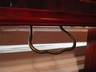 Lovely Vintage Inlay Wood & Glass Tray Brass Handles
