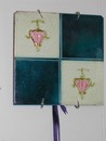English Victorian Art Nouveau Majolica Tile