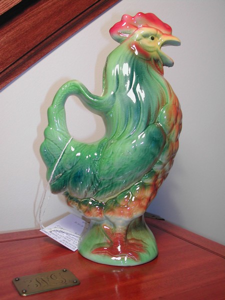 Vintage St. Clement French Majolica (Barbotine) Rooster Pitcher