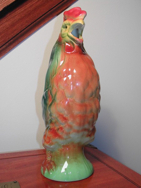 Vintage St. Clement French Majolica (Barbotine) Rooster Pitcher