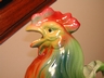 Vintage St. Clement French Majolica (Barbotine) Rooster Pitcher