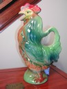 Vintage St. Clement French Majolica (Barbotine) Rooster Pitcher