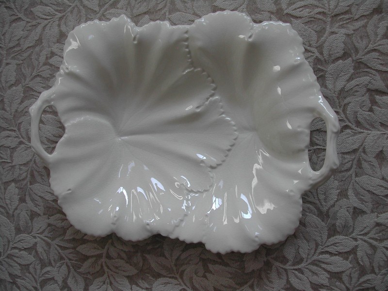 Spode Majolica Dish /Branch Handles-England