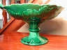 Impressive Majolica Leaf Handled Compote Minton Mark