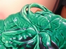 Impressive Majolica Leaf Handled Compote Minton Mark
