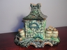 Continental Majolica Humidor "Stone Pump House"
