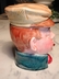 Austrian Tobacco Humidor Character Majolica "Man with Cigar"