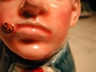Austrian Tobacco Humidor Character Majolica "Man with Cigar"