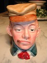 Austrian Tobacco Humidor Character Majolica "Man with Cigar"