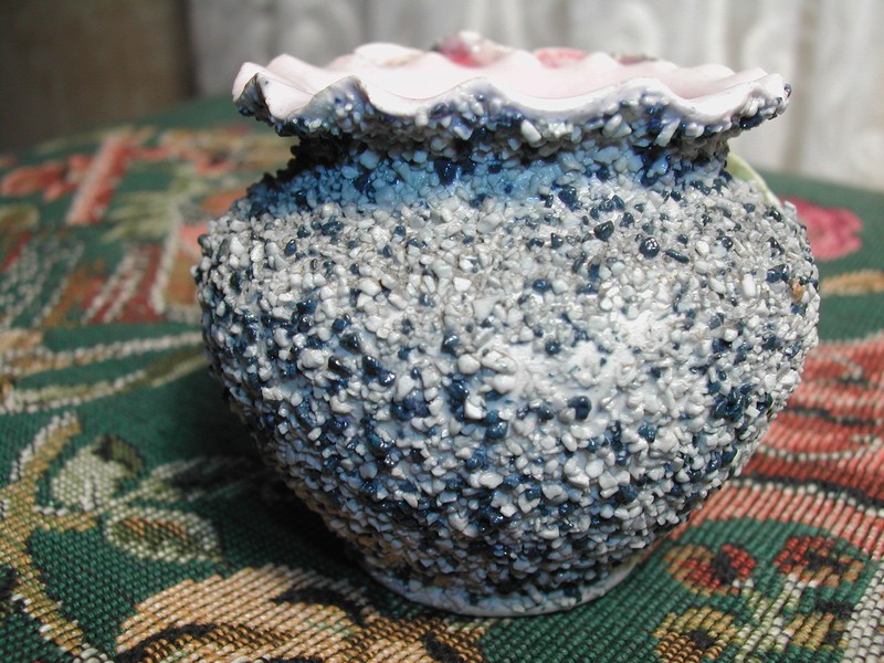 Vintage Salt Rolled Majolica Pot England