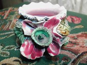 Vintage Salt Rolled Majolica Pot England