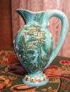 Vintage Majolica Ewer, Minton "Style" Fern & Bell Flower