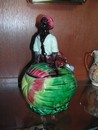 Majolica Humidor Black Americana Boy Watermelon (vintage)