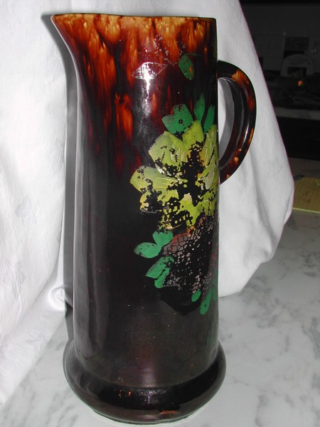 Tall Vintage Roseville Home Art Blended Art Pottery Tankard 1908