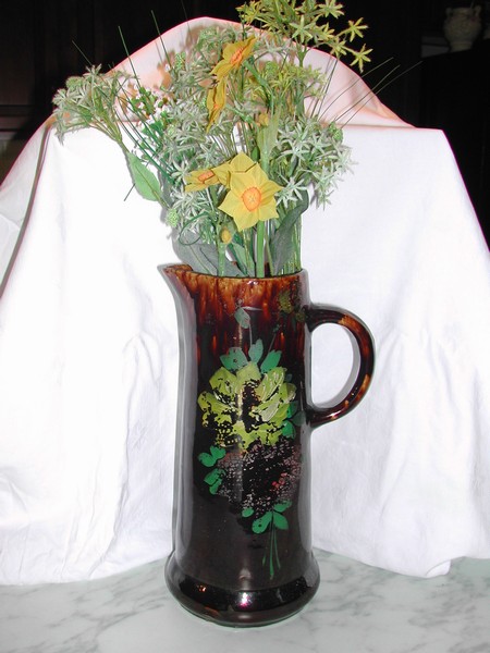 Tall Vintage Roseville Home Art Blended Art Pottery Tankard 1908