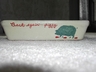 Adorable Roseville Art Pottery Snack Dish Marked/Signed (Pig)
