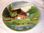 Lovely Vintage Zell German Majolica Plaque Plate