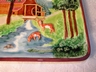 Unique Vintage German Majolica Mill House with Deer Scene Plaque